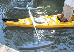 Hydrodynaimic floats on kayak