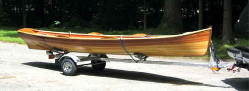 Trailex SUT-200-S with Wood Strip Canoe